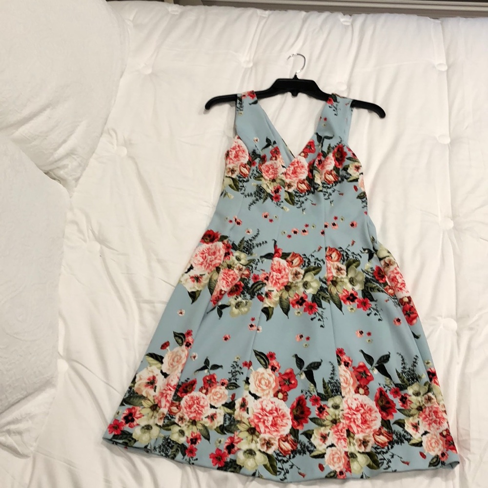 Blue Floral print dress